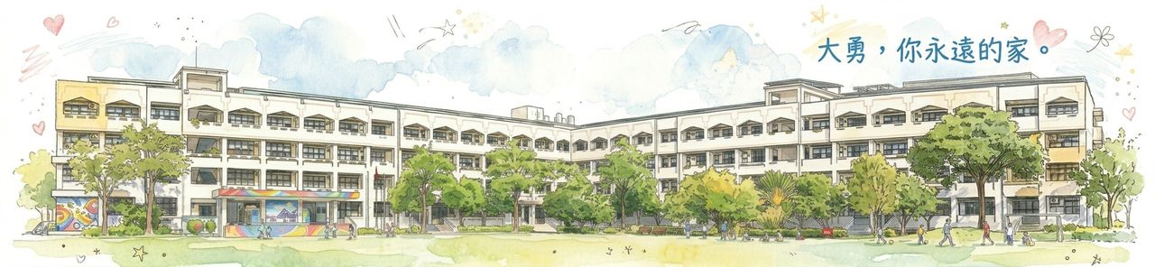 臺中市西區大勇國民小學 - 喜悅成長 、尊重關懷、 自信卓越-Logo