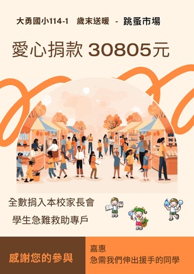 歲末送暖 - 跳蚤市場各班捐款明細圖片