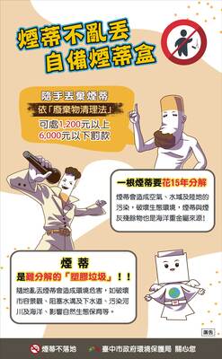 煙蒂不落地，維護好環境圖片
